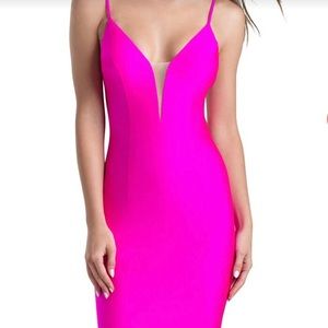 Rachel Allan Hot Pink Prom Formal Dress 6